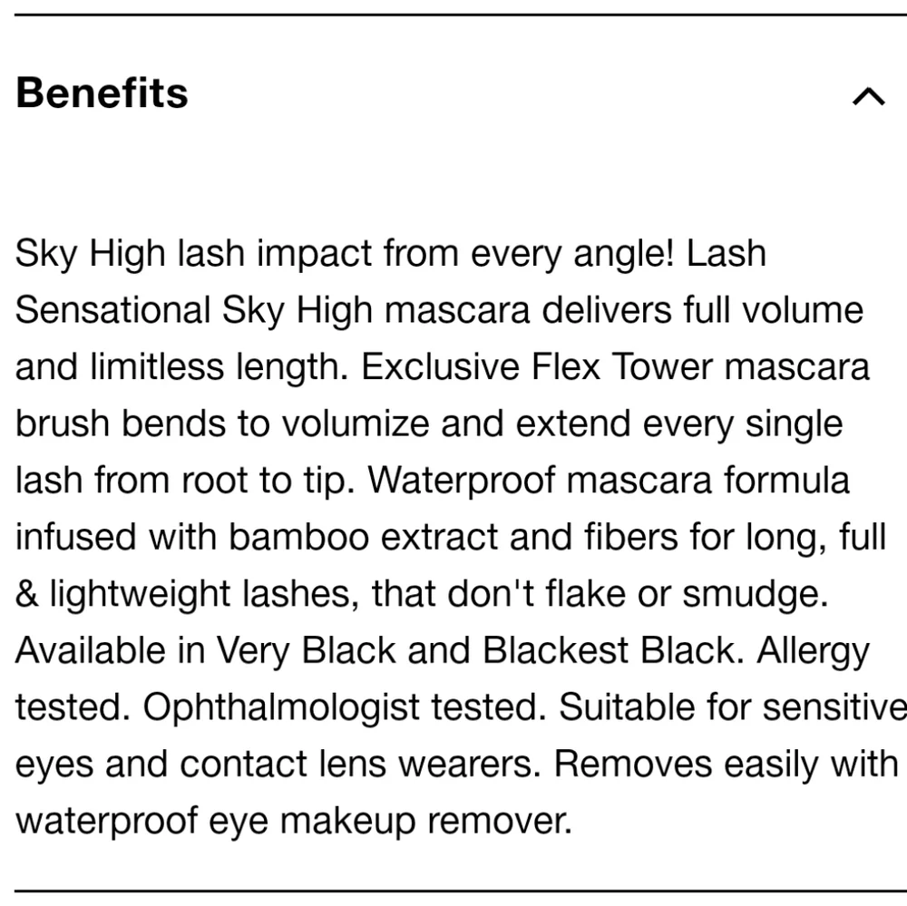 Maybelline black description